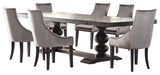 Phelps 7-piece Rectangular Dining Table Set Distressed Noir
