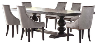 Phelps 7-piece Rectangular Dining Table Set Distressed Noir
