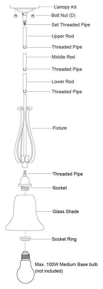 Vaxcel Lighting P0381 Monrovia 9"W Mini Pendant - Oil Rubbed Bronze