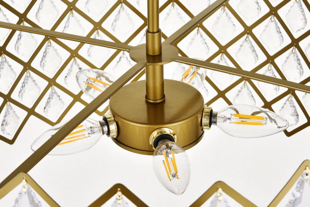 Lyla 21" Pendant, Brass