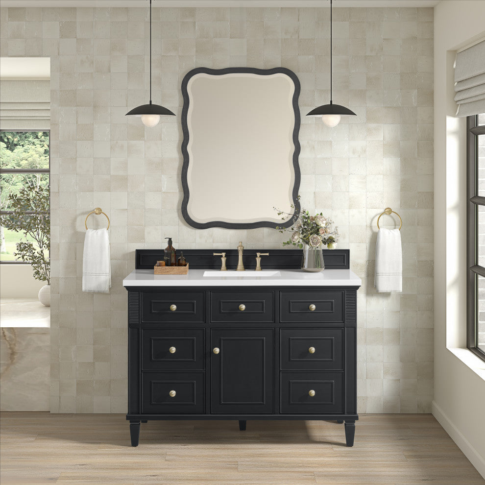 Rowyn Wavy 28" Mirror, Carbon Oak