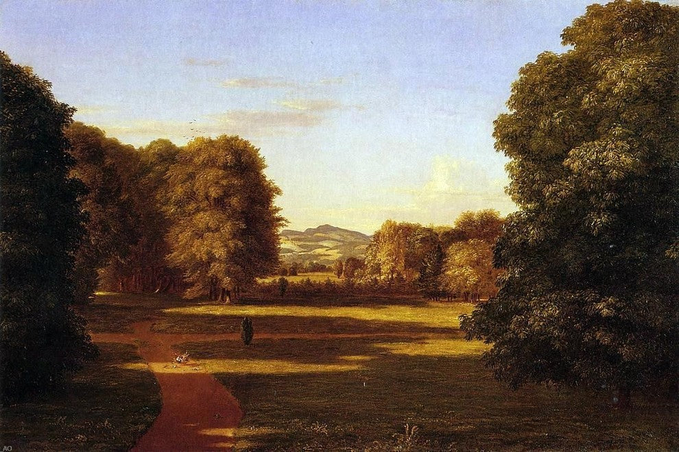 Thomas Cole The Gardens of the Van Rensselaer Manor House Gallery Wrapped Canvas