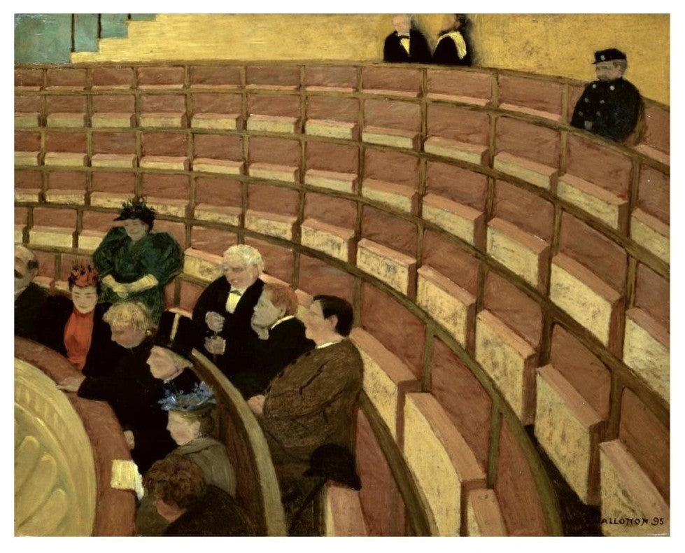 "Third Level at the Theatre in Chatelet" Print by Felix Vallotton, 32"x26"