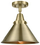 Innovations 447-1C-AB-M10-AB-LED Briarcliff 1 Light Flush Mount, Antique Brass