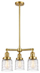 INNOVATIONS 207-SG-G513-LED 3-Light Chandelier Satin Gold