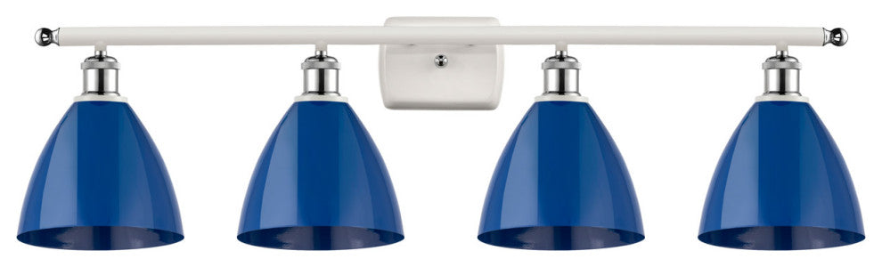 Innovations 516-4W-WPC-MBD-75-BL 4 Light Vanity Light, White, Polished Chrome
