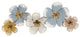 Pastel and Gold Floral Metal Wall Decor