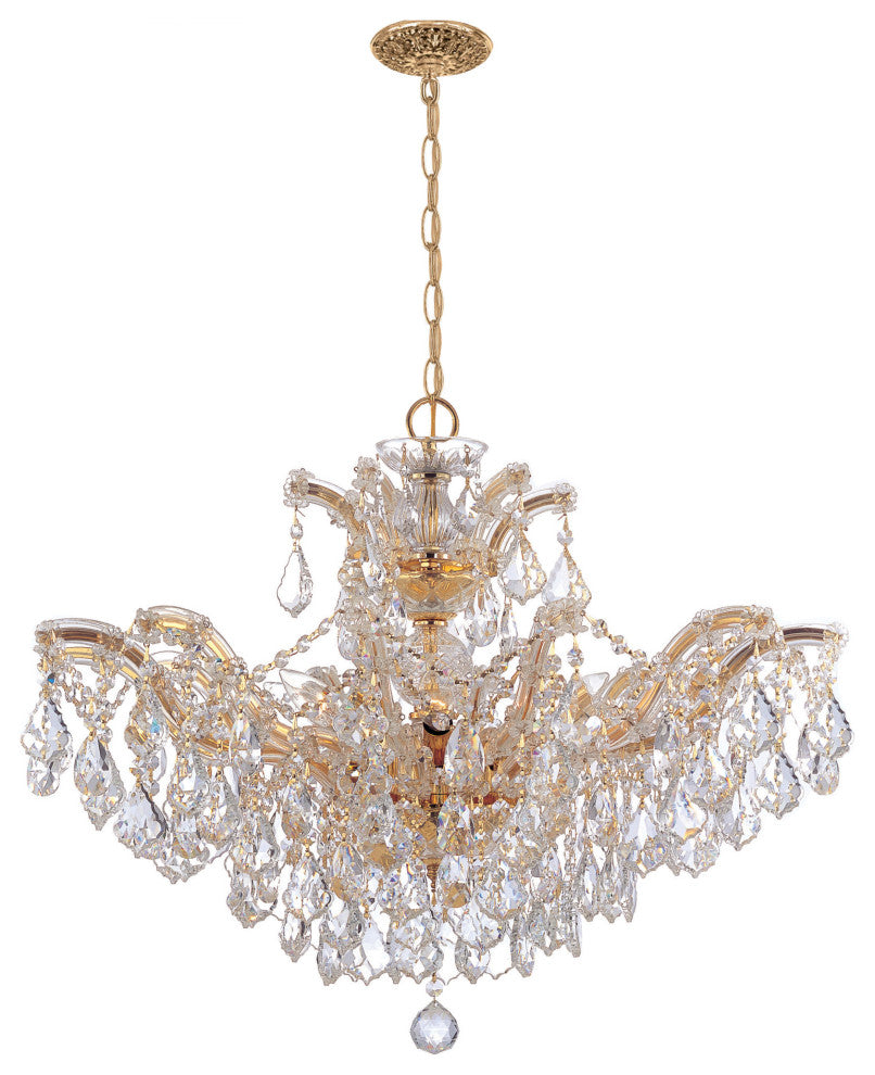 Crystorama Lighting Group 4439-CL-MWP Maria Theresa 6 Light 27"W - Gold