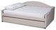 Sheridan Classic Upholstered Trundle Daybed, Beige, Queen Size