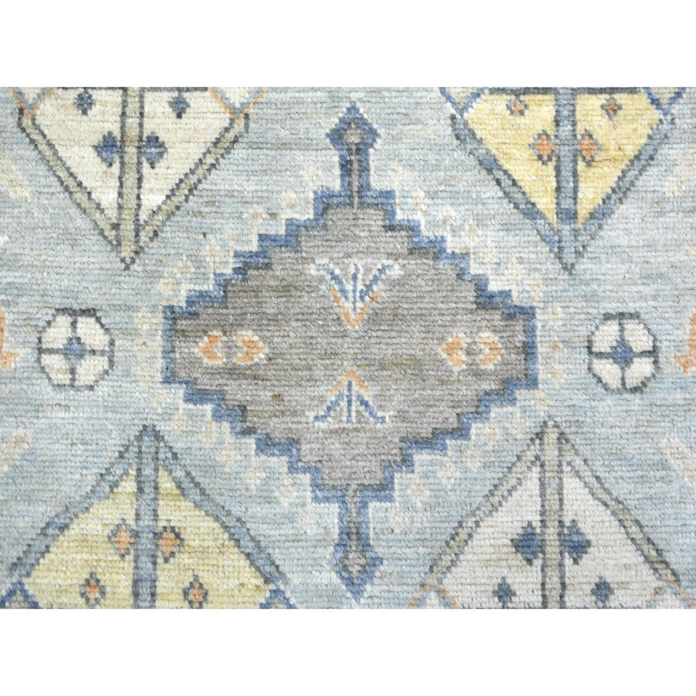 Light Gray, Anatolian Village Inspired Hand Knotted Oriental Rug, 8'0"x9'10"