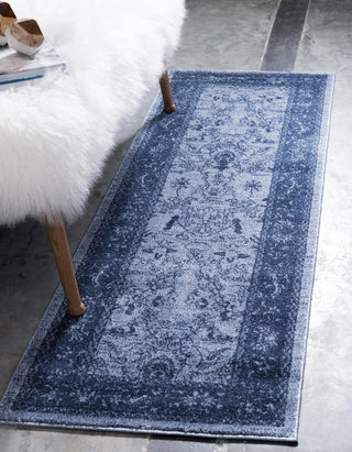 Rug Unique Loom La Jolla Blue Runner 2' 7 x 10' 0