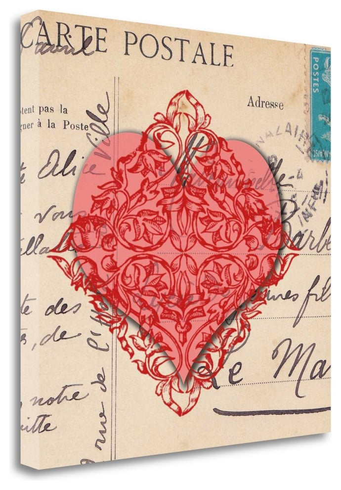 "Le C''Ur Damour I" By Sabine Berg, Giclee Print on Gallery Wrap Canvas