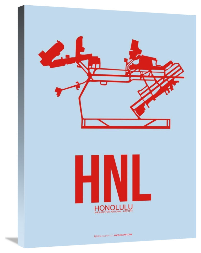 "HNL Honolulu Poster 1" Fine Art Print
