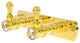 Carolina Crystal 2 Position Multi Hook, Polished Brass
