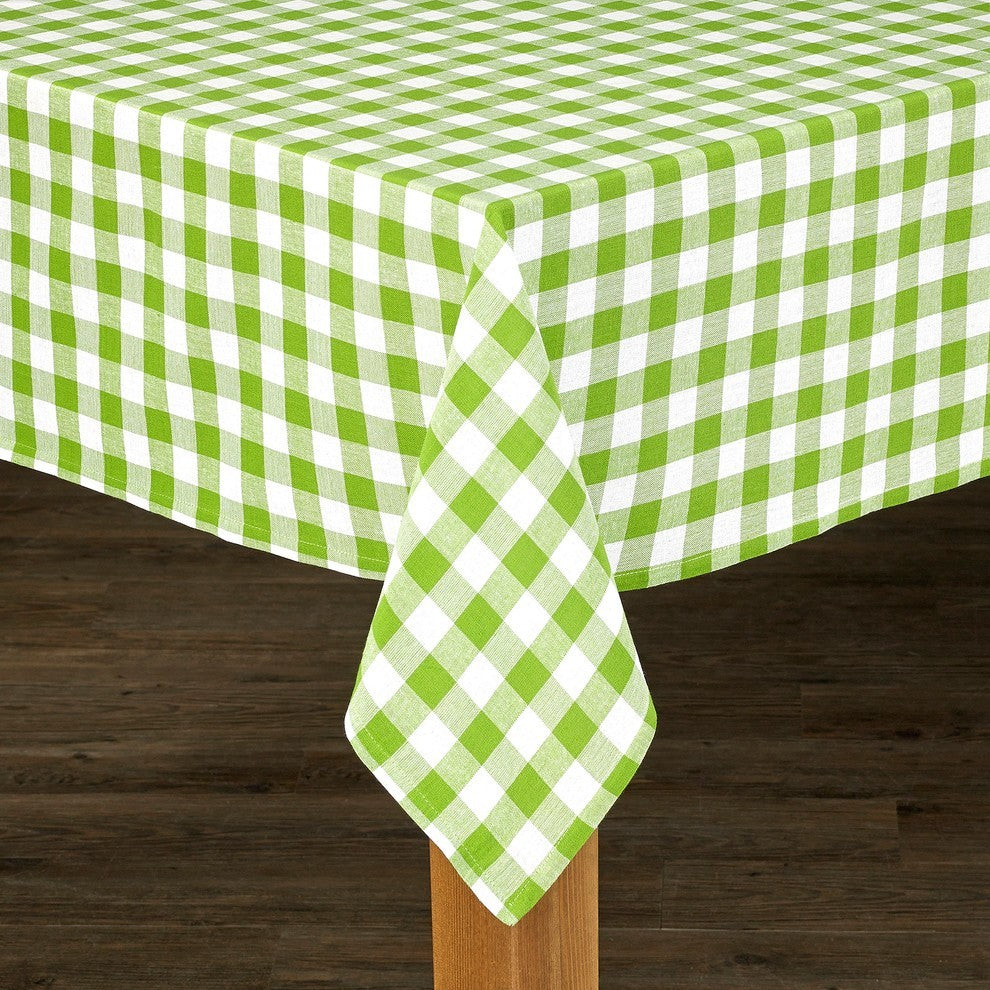 Buffalo Green Checkered 100% Cotton Table Cloth, 70" Round