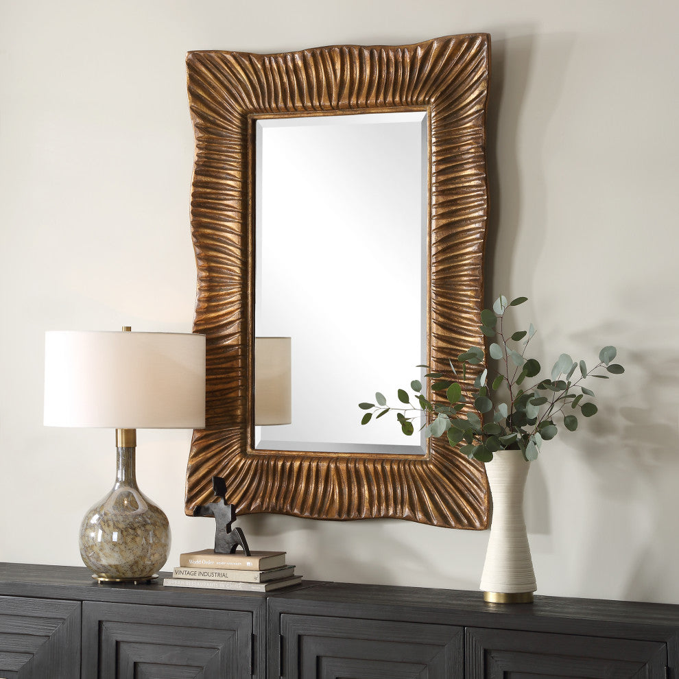 Uttermost - 09971 - Mirror - Emerson - Antiqued Gold Leaf