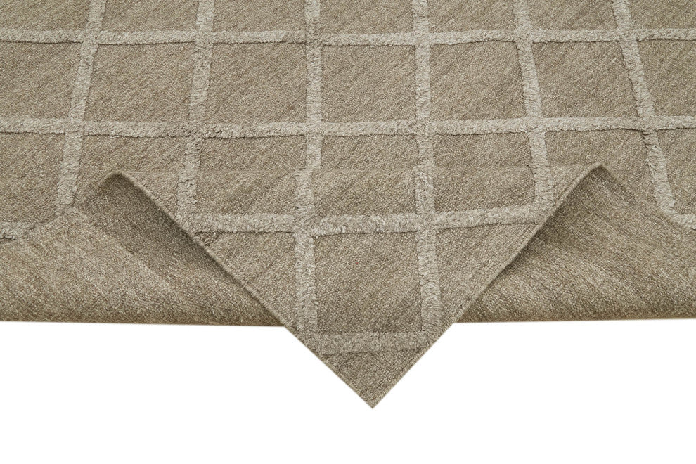 Rug N Carpet - Handmade Modern Design 8' 0'' x 10' 0'' Wool Unique Kilim Rug