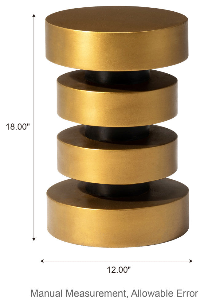 Antique Gold MGO Floating Disks Side Table