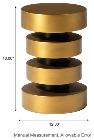 Antique Gold MGO Floating Disks Side Table