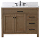 Jasper 42" Bathroom Vanity, Textured Natural, Ariston White Engineered Stone