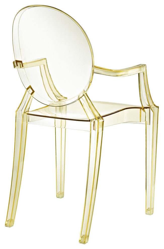 Modern Contemporary Kitchen Dining Armchair Yellow, Outdoor or Indoor