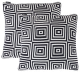 Safavieh Veda Pillow, Black/Ivory
