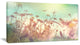 Summer Wild Flowers and Grass, Large Flower Canvas Wall Art, 32"x16"