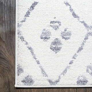 Izil Moroccan Geometric Diamond Ivory/Light Gray 3'x5' Area Rug