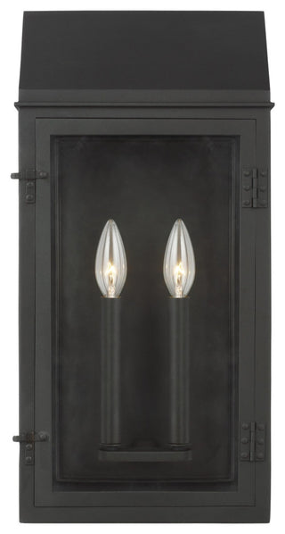 Hingham Large Outdoor Wall Lantern, Textured Black