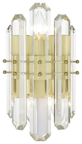 Bolton 2-Light Wall Mount, Aged Brass