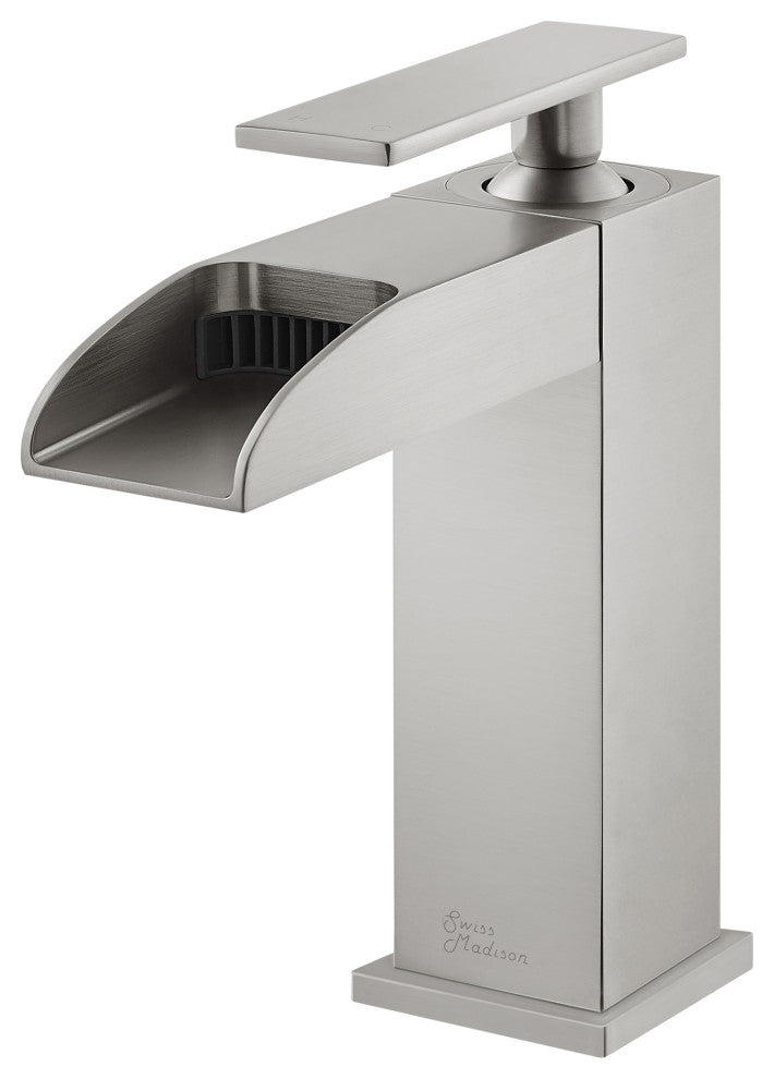 Concorde Single Hole, Waterfall Bathroom Faucet, Brushed Nickel