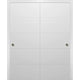 Sliding Bypass Doors 56 x 96, Planum 0770 Painted White