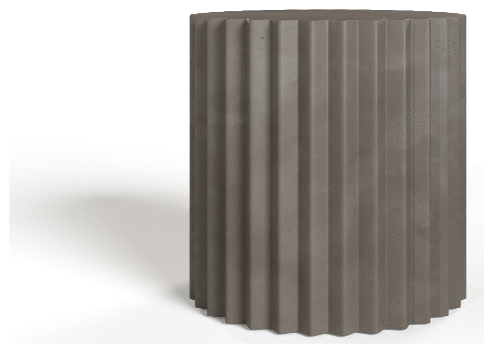 Modrest Evadale - Modern Grey Concrete End Table