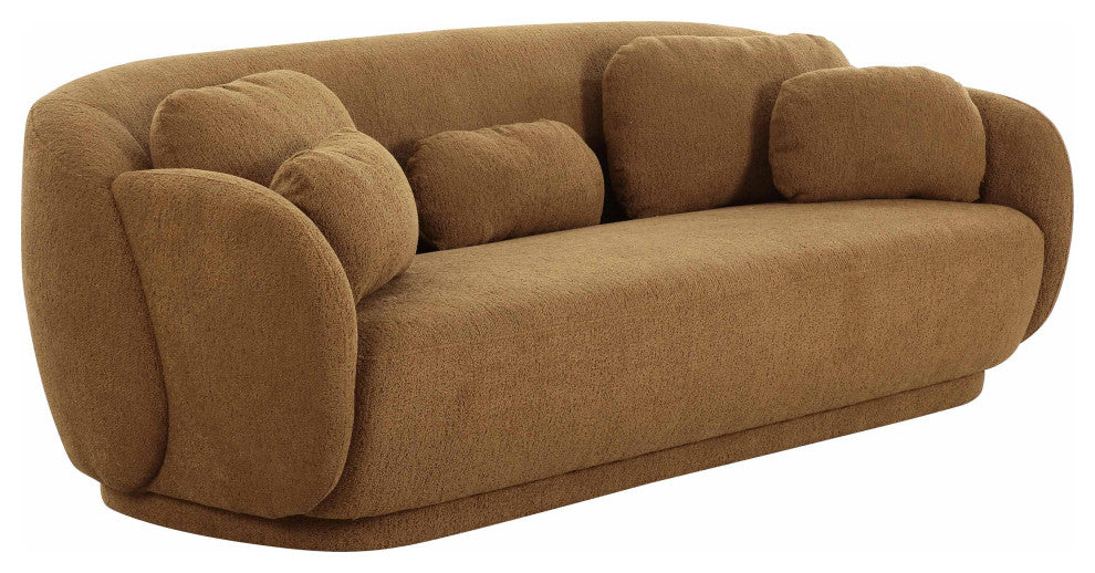 Misty Brown Boucle Sofa Brown