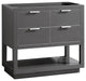 Avanity Allie 36" Vanity Only, Twilight Gray With Brushed Silver Hardware