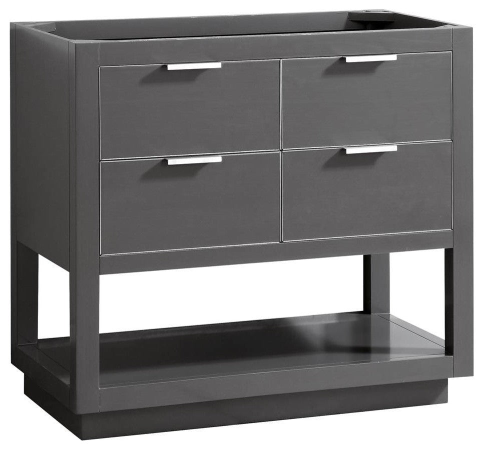 Avanity Allie 36" Vanity Only, Twilight Gray With Brushed Silver Hardware