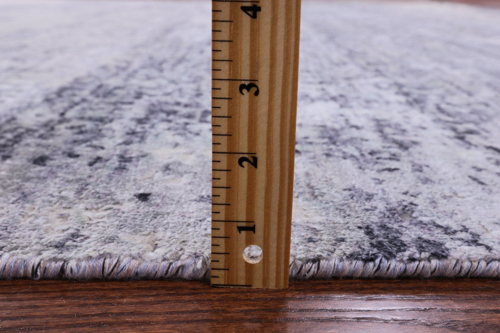 7' 10" X 10' 1" Modern Hand Knotted Wool and Silk Rug Q7216