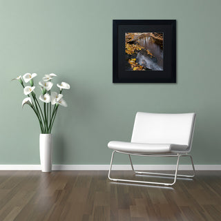 'Lakeview Autumn Waterfall #2' Matted Framed Canvas Art by Kurt Shaffer