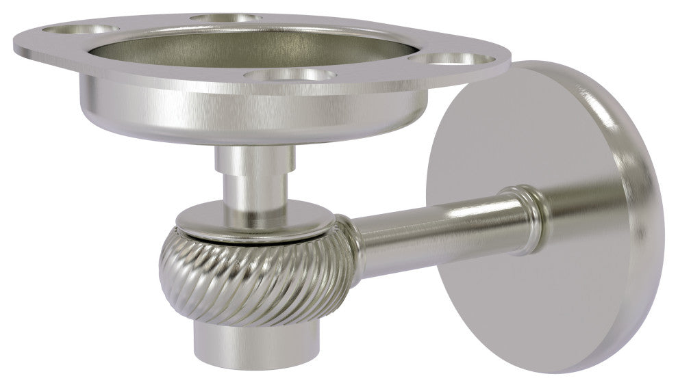 Satellite Orbit One Toothbrush Holder With Twist Accents, Satin Nickel