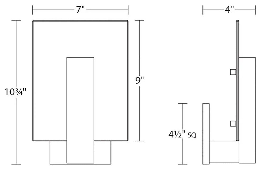 Sonneman 2724-WL Inside-Out Midtown 1 Light 9" Tall Compliant LED - Textured