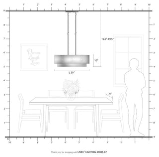 Manorwood 3-Light Bronze Medium Linear Chandelier with Hand Crafted Shades