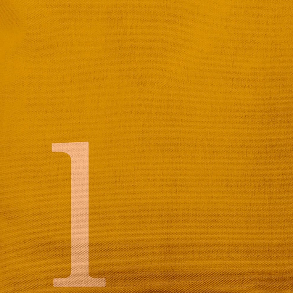 20"x20" Modern Monogram Decorative Throw Pillow, Autumn Gold