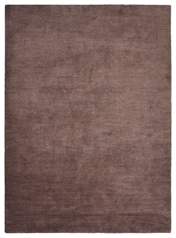 Hand Knotted Loom Silk Mix Area Rug Solid Light Brown, (Rectangle) 6'x9'