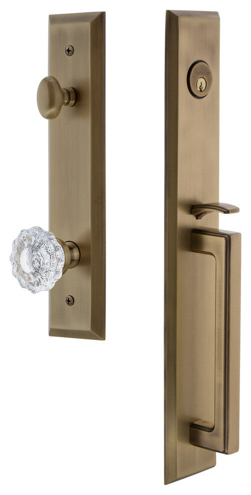 Fifth Avenue 1-Piece Dummy Handleset, D Grip and Versailles Knob, 849662