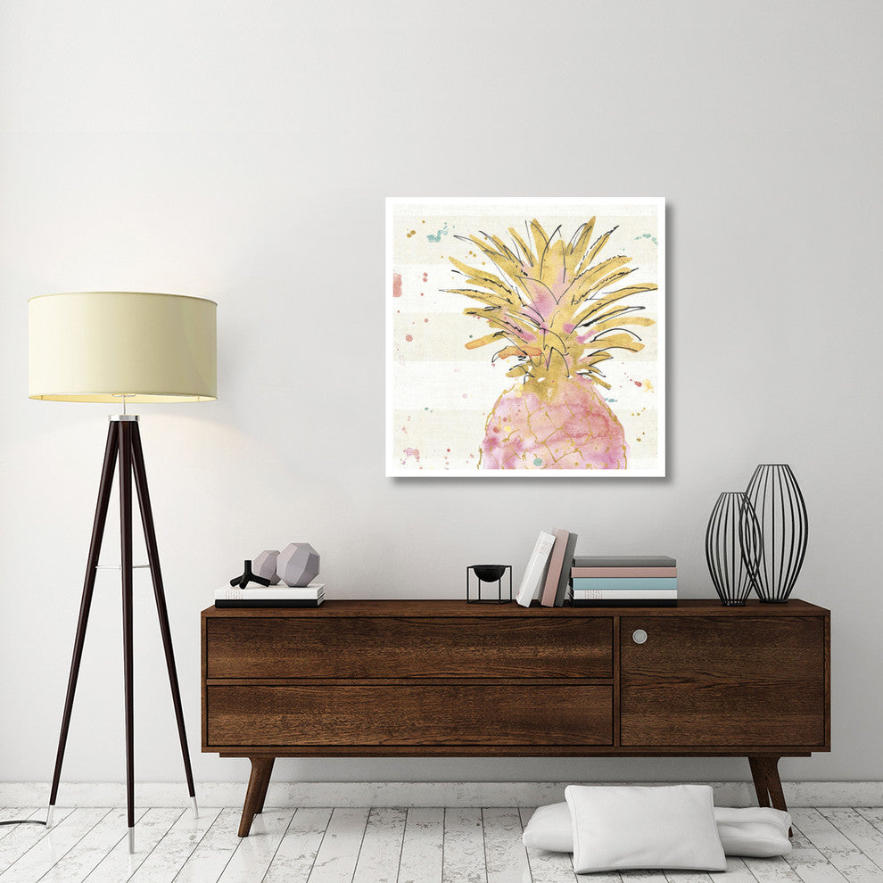 "Flamingo Fever V" Digital Paper Print by Anne Tavoletti, 38"x38"