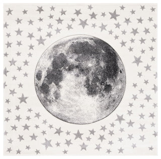 Safavieh Carousel Kids Collection CRK135A Rug, Ivory/Grey, 6'7" X 6'7" Square