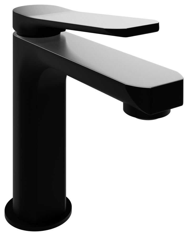 1-Handle Bathroom Faucet, Matte Black and Brushed Nickel