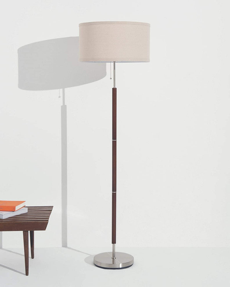 Brightech Carter Floor, LED Mid Century Modern Floor Bedroom & Living Room Lamp