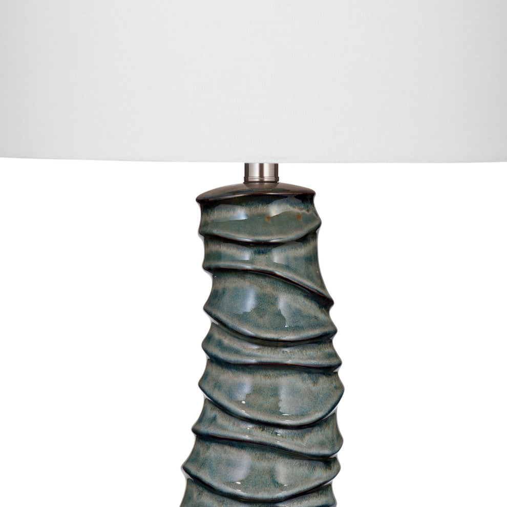 Gallie Table Lamp - Blue Crackle