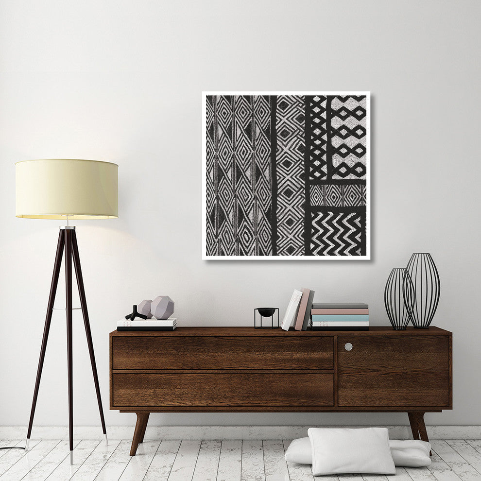"Kuba Abstract II BW" Digital Paper Print by Sue Schlabach, 42"x42"